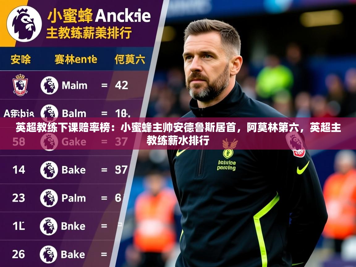 2025九游娱乐官网入口网页版英超教练下课赔率榜:小蜜蜂主帅安德鲁斯居首,阿莫林第六,英超主教练薪水排行 第3张